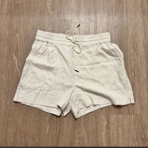 Kersh Cream Drawstring Athletic Shorts